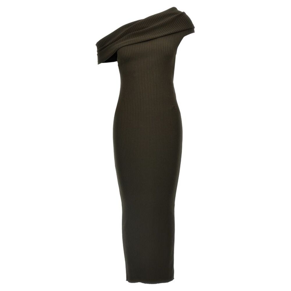 Courrèges Brown Viscose Long Women's Dress